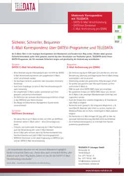 E-Mail Korrespondenz &uuml;ber DATEV