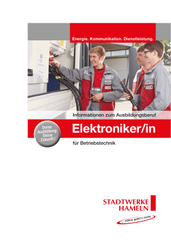 Elektroniker/in - Stadtwerke Hameln