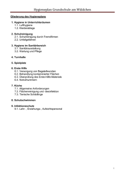Hygieneplan Grundschule am W&auml;ldchen