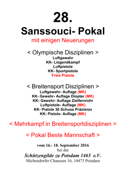 Sanssouci- Pokal - Schützengilde zu Potsdam