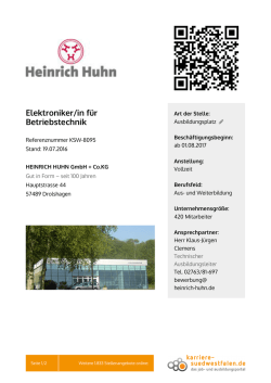 Elektroniker/in für Betriebstechnik