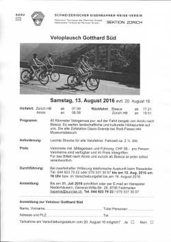 Infos und Anmeldung