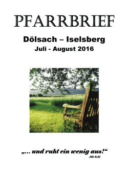 Pfarrbrief herunterladen - Gemeinde Iselsberg