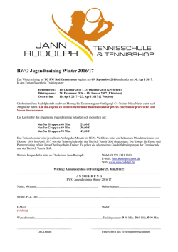 Jugendtraining W1617 - Jann Rudolph