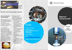 Info-Flyer: Studium der Materialwissenschaft