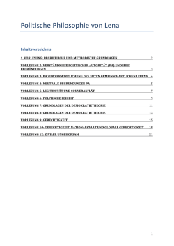 2013 Politische Philosophie Zusammenfassung