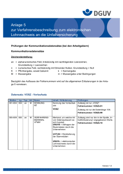 Anlage 5 zur Verfahrensbeschreibung zum elektronischen