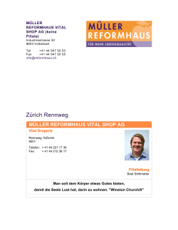 Zuerich Rennweg - MUeLLER Reformhaus Vitalshop