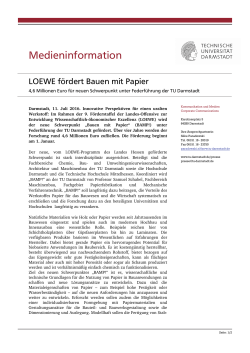 Pressemitteilung vom 11.07.2016 - Technische Universität Darmstadt