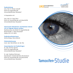 Tamoxifen-Studie - Universitätsklinikum Düsseldorf