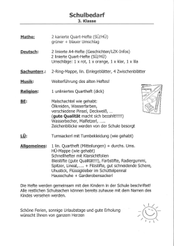Einkaufsliste 3. Klassen - VS