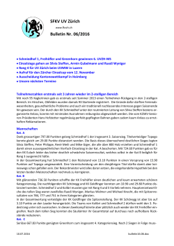 SFKV UV Zürich Bulletin Nr. 06/2016