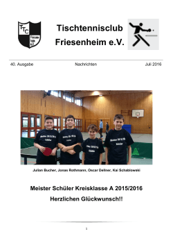 lesen... - TTC Friesenheim