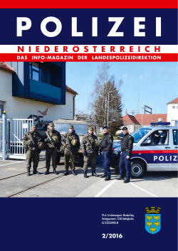 Ausgabe 2/2016 - Polizei © Polizei