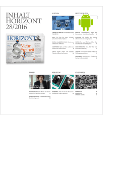 INHALT HORIZONT 28/2016