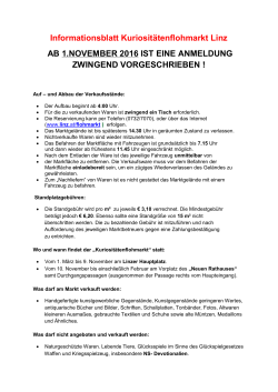 Informatiosblatt zum Kuriosi&auml;tenflohmarkt