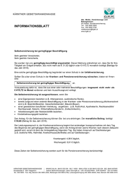 Informationsblatt 2016 - K&auml;rntner Gebietskrankenkasse