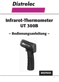 Infrarot-Thermometer UT 300B &ndash; Bedienungsanleitung