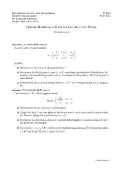 H&ouml;here Mathematik II f&uuml;r die Fachrichtung Physik