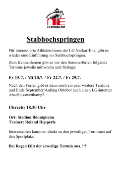 Stabhochspringen - LG Neckar-Enz