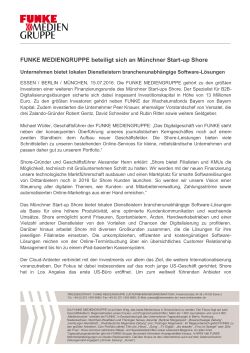 FUNKE MEDIENGRUPPE beteiligt sich an Münchner Start