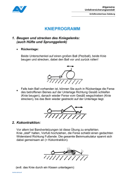 Informationsblatt f&uuml;r Patienten mit Knieverletzungen
