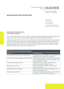 SELBSTHILFE BEI NOTFÄLLEN