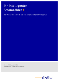 Ihr Intelligenter Stromz&auml;hler