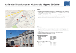 Anfahrts-/Situationsplan Klubschule Migros St.Gallen
