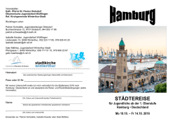 Flyer Hamburg 2016 - Kath. Pfarrei Dielsdorf