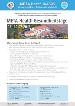 META-Health Gesundheitstage - Meta-Health