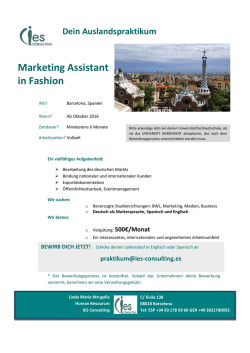 Marketing Assistant in Fashion
