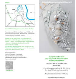Programm Symposium 30. Oktober 2016