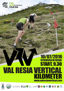 Scarica il volantino 2016 - Val Resia Vertical Kilometer 2016