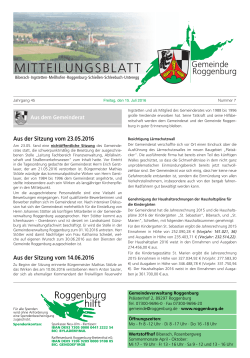 mitteilungsblatt - Gemeinde Roggenburg