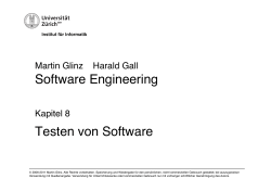 Software Engineering Testen von Software
