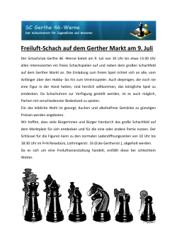 Freiluft-Schach auf dem Gerther Markt am 9. Juli