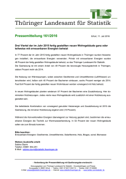 Drei Viertel der im Jahr 2015 fertig gestellten neuen Wohngeb&auml;ude