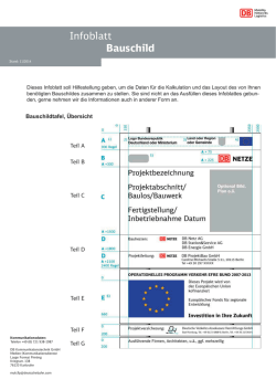 Infoblatt Bauschild - DB Kommunikationstechnik