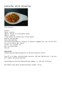 Letscho alla Giselle - Cooking Chef Freunde