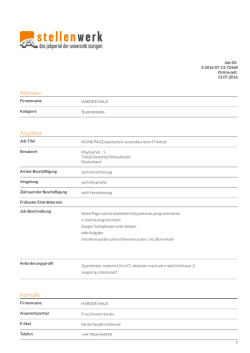 HOME PAGE bearbeiten/ umstrukturieren IT Arbeit