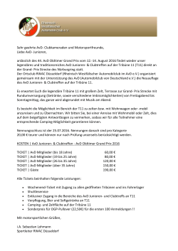 AvD Oldtimer Grand Prix 2016 Einladung - Rheinisch