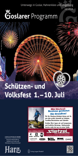 Goslarer Programm Juli 2016