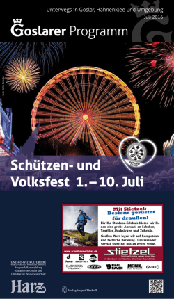 Goslarer Programm Juli 2016