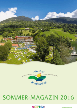 Sommer-Kurier 2016 - Hotel Brennseehof