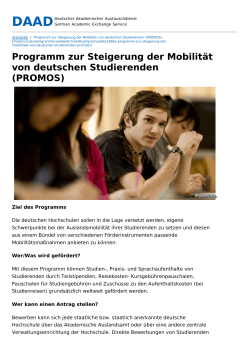 Programm zur Steigerung der Mobilität von deutschen