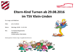 Eltern-Kind-Turnen für 1 1 / 2 - TSV Klein