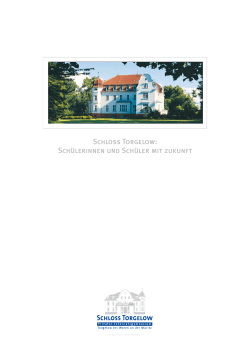Prospekt Schloss Torgelow