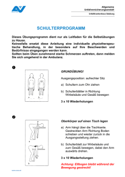 Informationsblatt für Patienten mit Schulterverletzungen