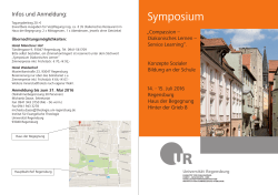 Symposium - Universität Regensburg